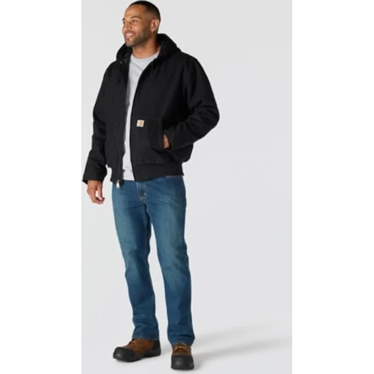 Carhartt Duck Active Arbeitsjacke, XXL, 100% Baumwollcanvas, Cordura Nylon-Steppfutter mit 3M Thinsulate Isolierung, integrierte Kapuze, verstärkte Taschen, dreifach genähte Nähte – Bild 5