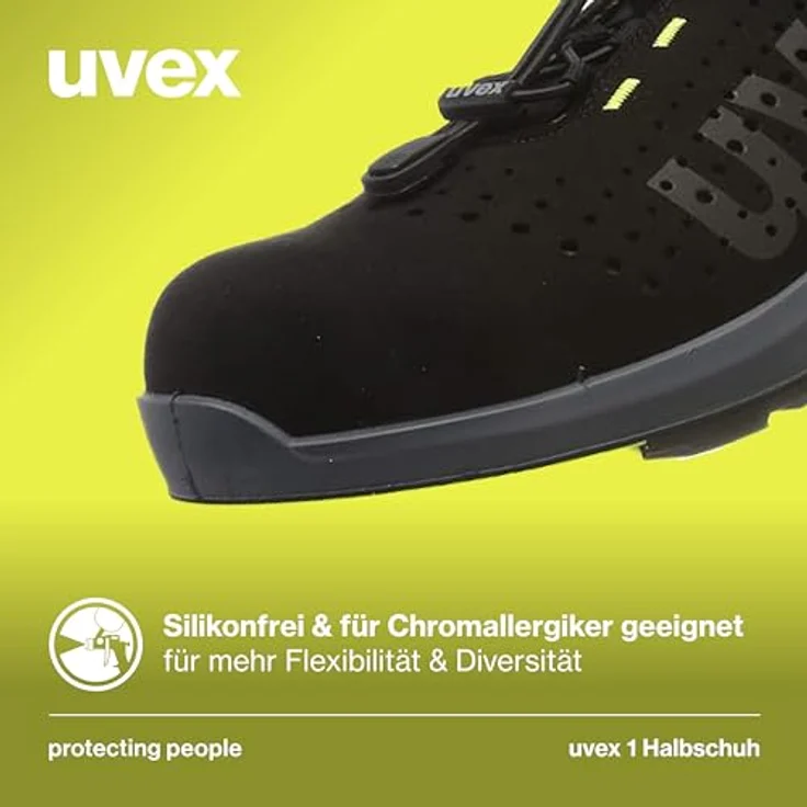 Uvex Sicherheitsschuh, ergonomisch konstruiert, Schwarz – Bild 5