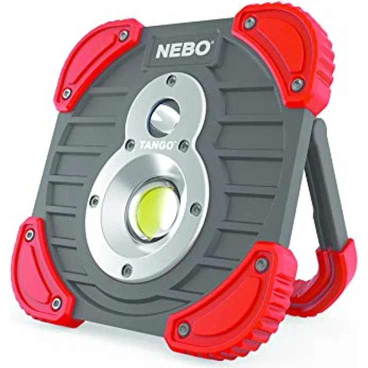 NEBO Tango Arbeitslicht und Powerbank - Schwarz und Rot, Länge: 45 mm Breite: 148 mm Höhe: 148 mm
