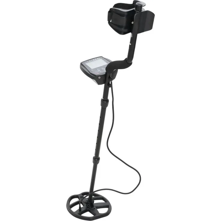 vidaXL Metalldetektor 20 cm Suchtiefe mit LCD-Display, Schwarz
