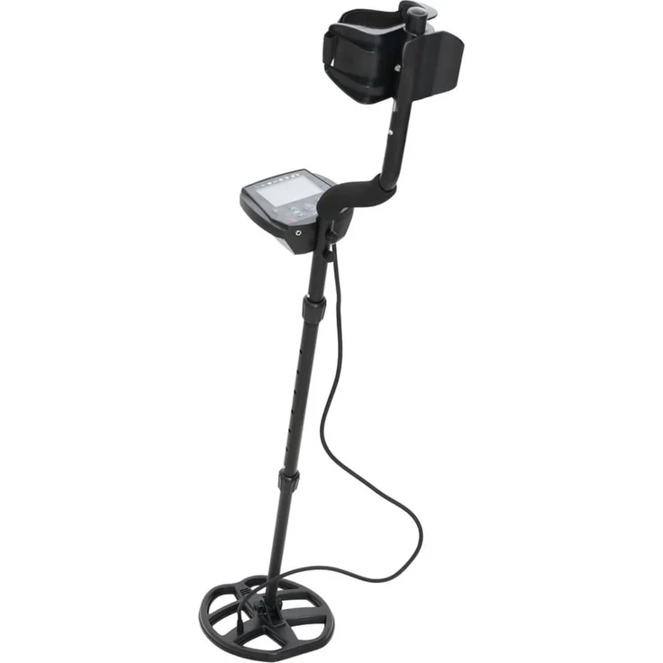 vidaXL Metalldetektor 20 cm Suchtiefe mit LCD-Display, Schwarz