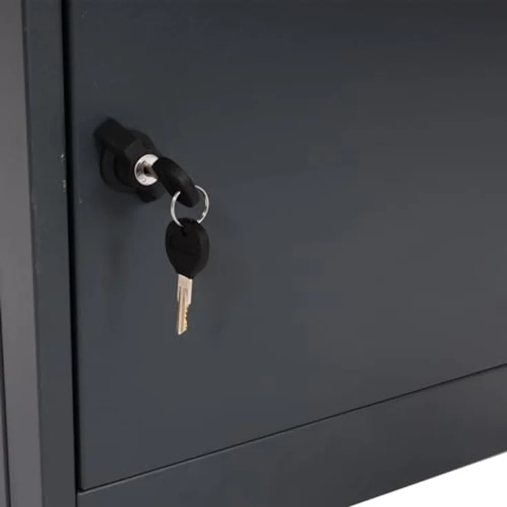PROREGAL Paketkasten HxBxT 102x41x38cm, große Paketbox in Anthrazit mit sicherem Zylinderschloss und großem Fassungsvermögen für Briefe und Pakete – Bild 3