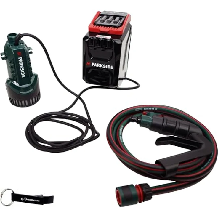 PARKSIDE® 20V Akku Regenfasspumpe PRPA 20 (ohne Akku), Tauchpumpe mit bis zu 20 m Förderhöhe