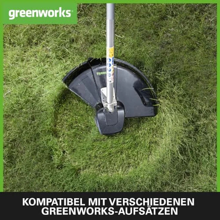 Greenworks Elektro-Rasentrimmer 2in1 GST1246 (AC Electric 230V 1200W Motorleistung 40cm Schnittbreite 2mm Faden-Messer 5500 U-min verstellbarer Zusatzgriff halbautomatischer Bodenvorschubkopf) – Bild 7