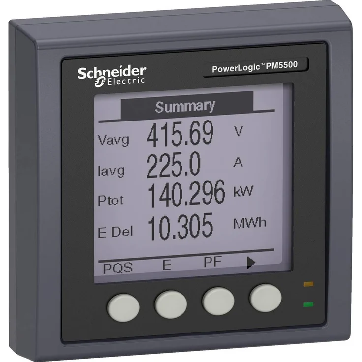 Schneider Electric METSEPM5RD Energiekosten-Messgerät-Zubehör, externes hintergrundbeleuchtetes LCD-Display für PM5563 mit 3m Kabel