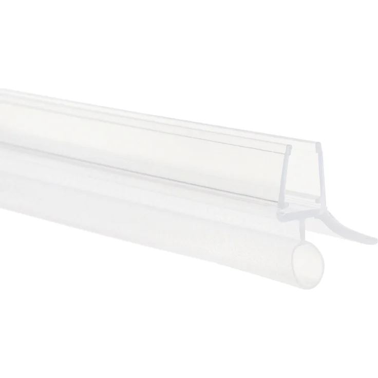 Fermit Duschtürdichtung Typ 23069, Wannen-, runde Schleiflippendichtung 1 m, transparent, wasserabweisend, leicht zuschneidbar – Bild 1