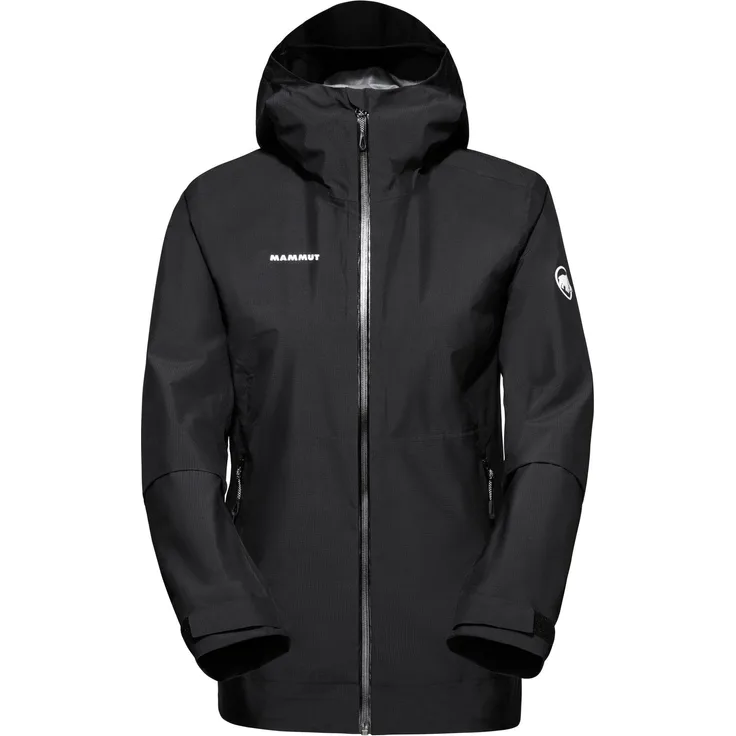 Mammut Alto Light HS Hooded Jacket Women, Wasserdichte Regenjacke aus recyceltem Polyester, schwarz