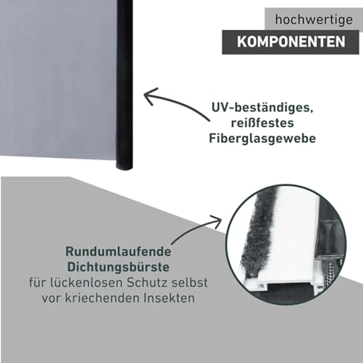 Rhino Screen Insektenschutz Spannrahmen Fliegengitter für Fenster Fenstergitter Fliegenschutz, aus Aluminium, weiß, 130 x 150 cm, 03767 – Bild 6