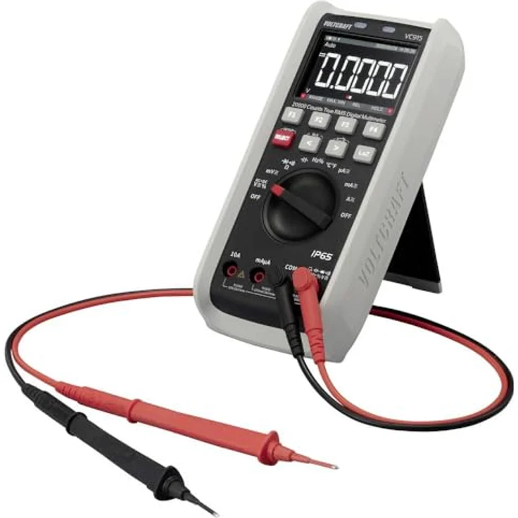 Voltcraft VC915, Hand-Multimeter digital mit CAT III 1000 V und CAT IV 1000 V Anzeige, robuster Messbereichswitch, Auto-/manuelle Messbereichswahl – Bild 2