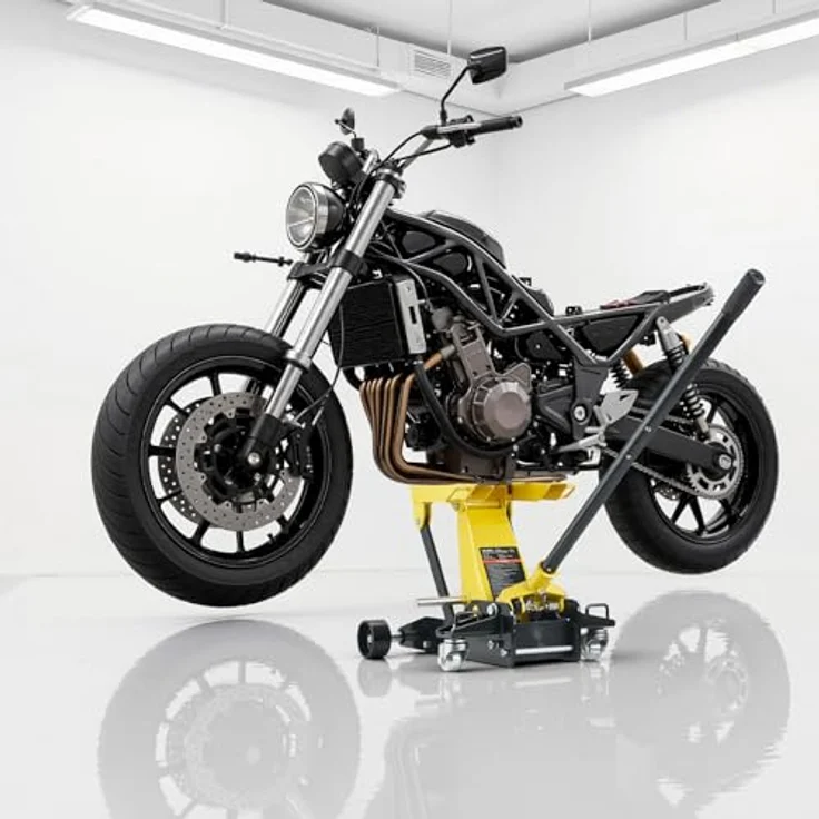 VEVOR Hydraulischer Rangierwagenheber WD-ATV-01, 2 t Tragkraft, Flacher Stahlwagenheber mit Einkolben-Schnellhubpumpe, 150–435 mm Hubbereich für Pkw, Motorräder und ATVs – Bild 8