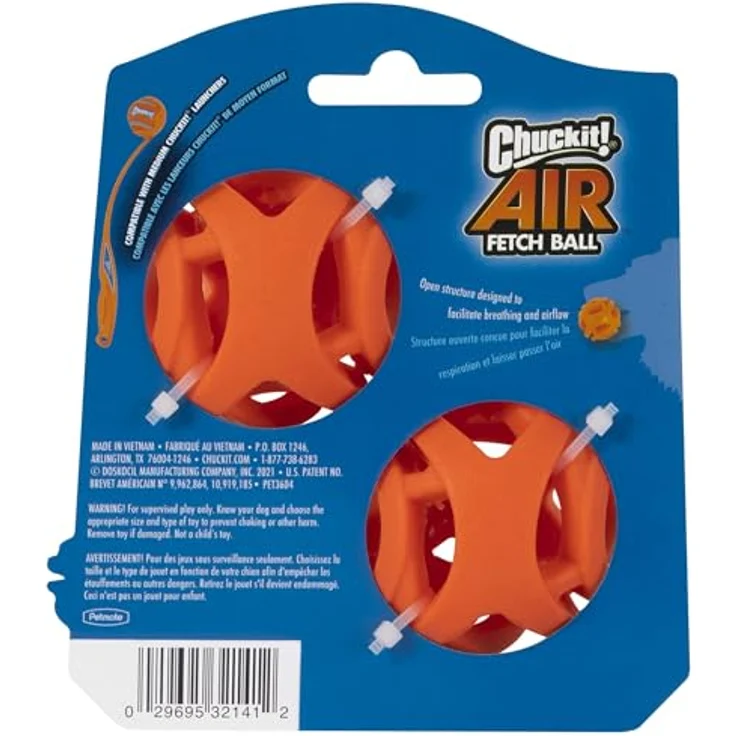 Chuckit! - Breathe Right Fetch Ball Medium 6,5cm 2 pk - (CHUC32141) – Bild 3