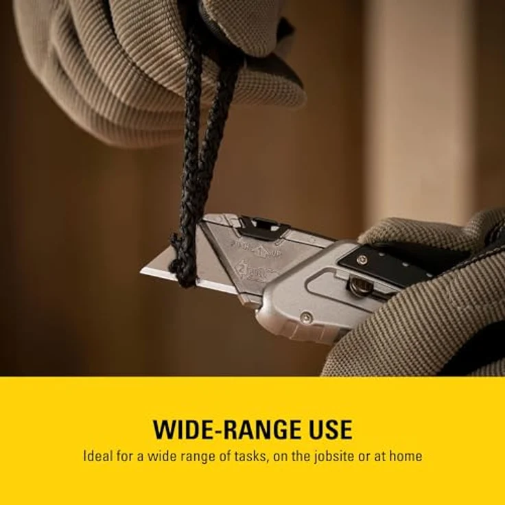 Stanley Quickslide Sportmesser, ergonomischer Metallkorpus, werkzeugloser Klingenwechsel, Gürtelklemme, 0-10-810 – Bild 6