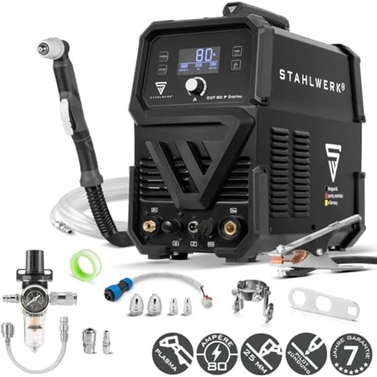 STAHLWERK CUT 80 P Digital Plasmaschneider, 80 Ampere mit 25 MM Schneidleistung und integriertem THC – Bild 2