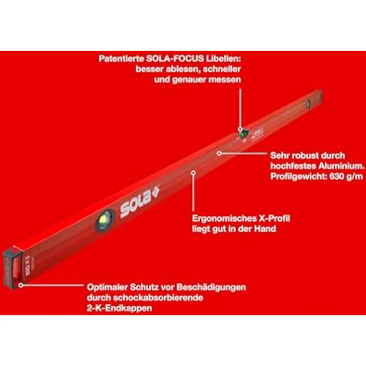 SOLA - BIGX3 Wasserwaage 1,20m – Bild 3