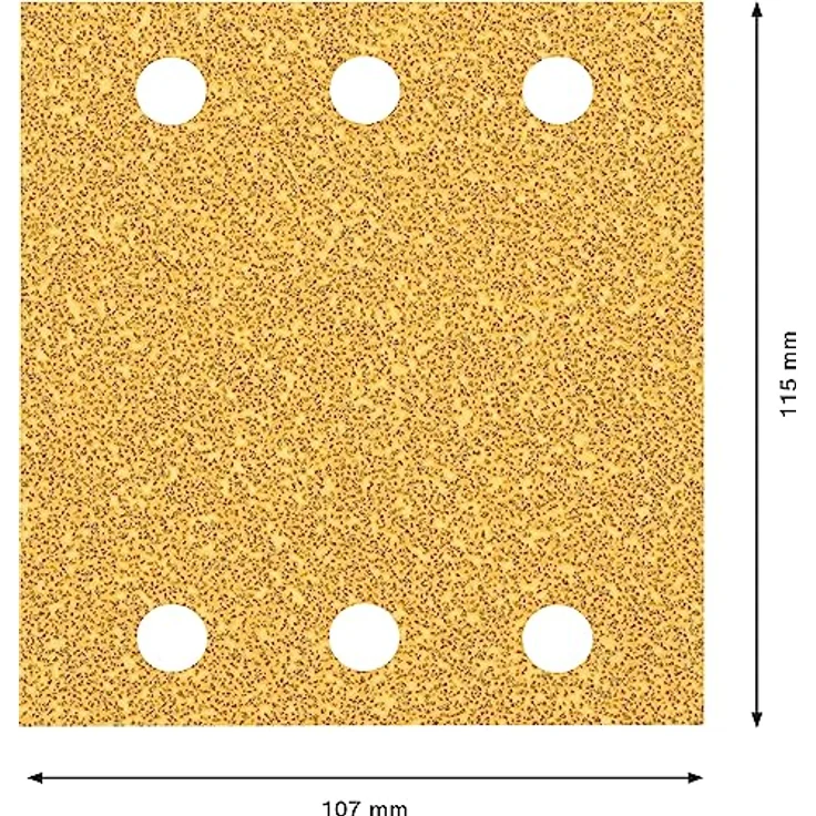 Expert C470 Schleifpapier mit 6 Löchern für Schwingschleifer, 115 x 107 mm, G 40, 10-tlg. - Preisvergleich – Bild 3