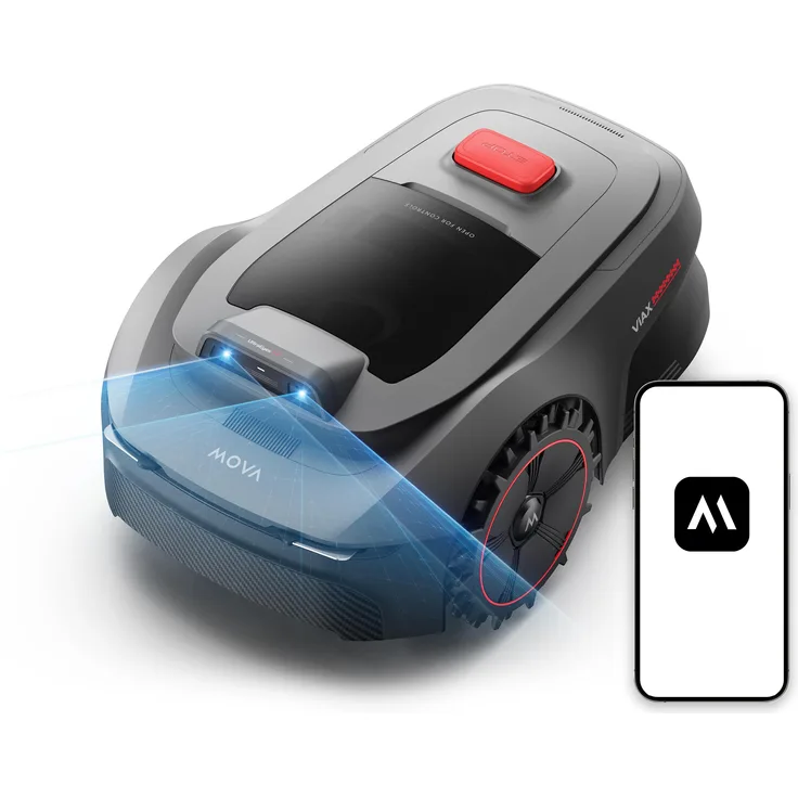 MOVA ViAX 250 Mähroboter, 250 m², UltraEyes™ KI-Dual-Vision, U-Bahnplanung, Hindernisvermeidung, App-Steuerung, 50 min Akkulaufzeit