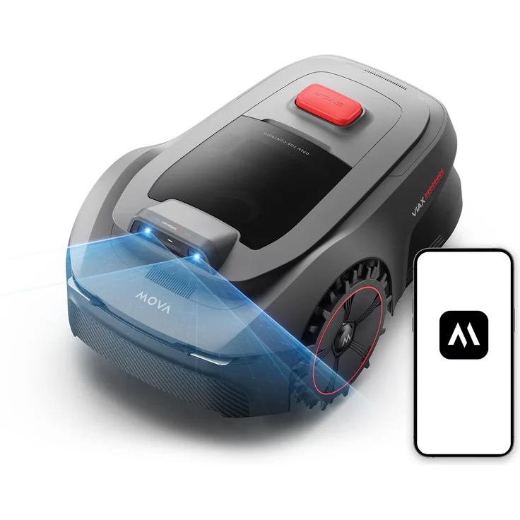 MOVA ViAX 250 Mähroboter, 250 m², UltraEyes™ KI-Dual-Vision, U-Bahnplanung, Hindernisvermeidung, App-Steuerung, 50 min Akkulaufzeit