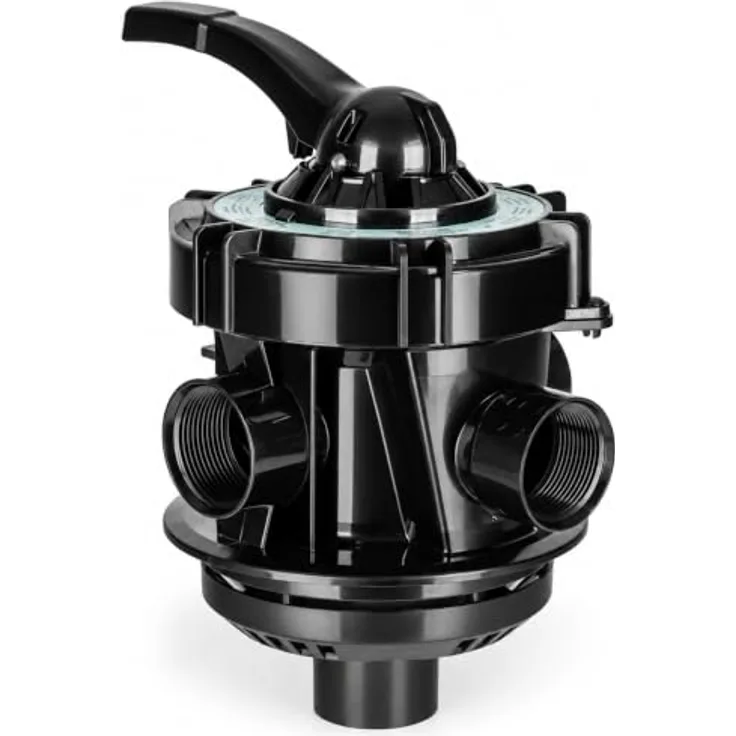 COIL 7-Wege-Ventil für Sandfilteranlagen, Mehrwegeventil mit Rückspülfunktion und Winterstellung, für 32/38-mm-Anschlüsse