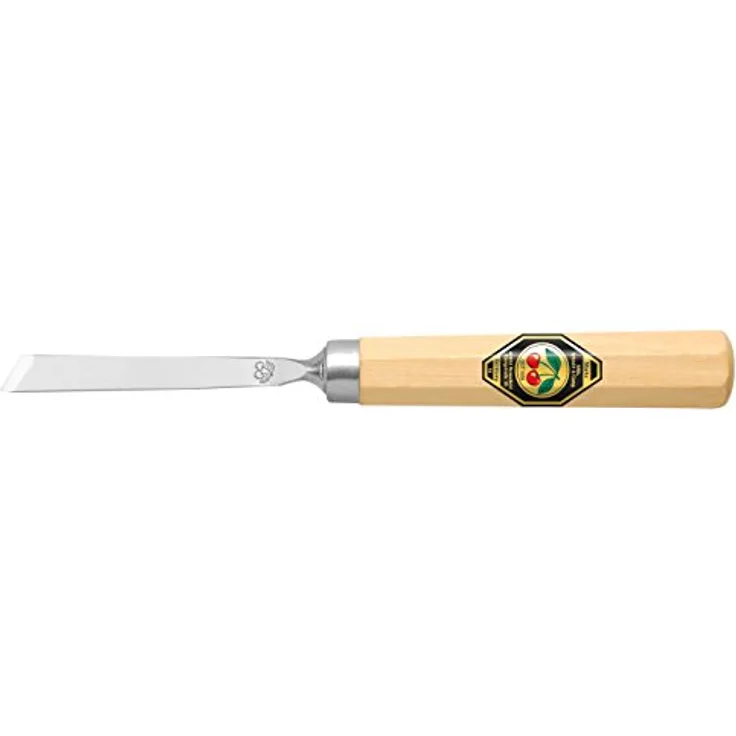 Kirschen Kerbschnitzbeitel mit Weißbuchenheft Stich 1, schräg - 8mm