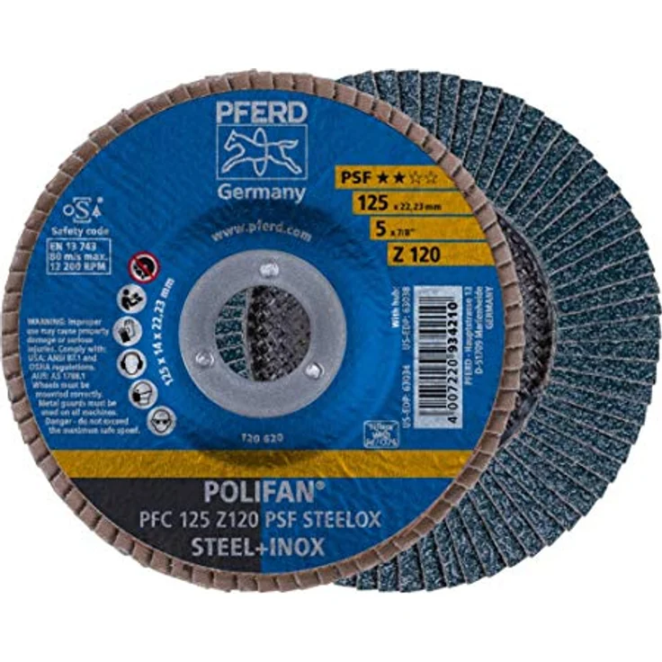 Pferd POLIFAN®-Fächerscheibe PFC 125 Z 120 PSF/22,23 (67769125) – Bild 2