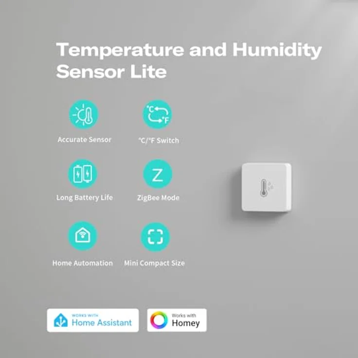 Third Reality THIRDREALITY T&H Sensor Lite, hochpräziser Thermometer- und Hygrometer-Sensor mit Zigbee-Kompatibilität, temperatursensitiven Alarmfunktionen und monatlicher Datenübersicht – Bild 2