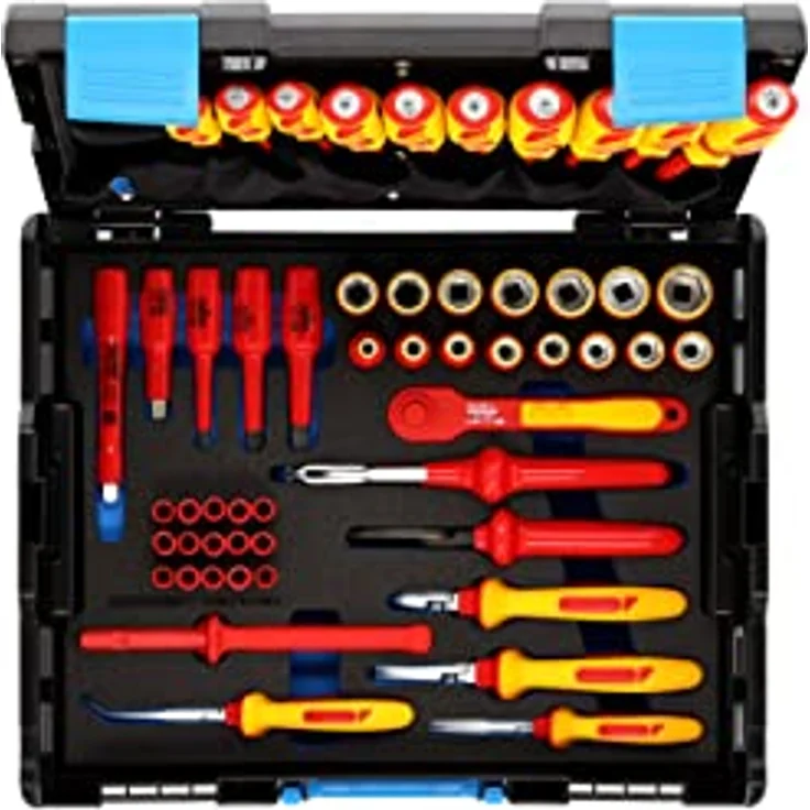 Gedore Werkzeugkoffer VDE-Werkzeugsortiment Hybrid, 53 Teile für Elektrofahrzeuge, EN 60900 isoliert, kompatibel mit Sortimo L-BOXX 136 – Bild 5