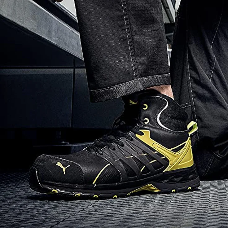 PUMA Safety VELOCITY 2.0 YELLOW MID, Sicherheitsarbeitsschuh in Größe 46, schwarz-gelb – Bild 5