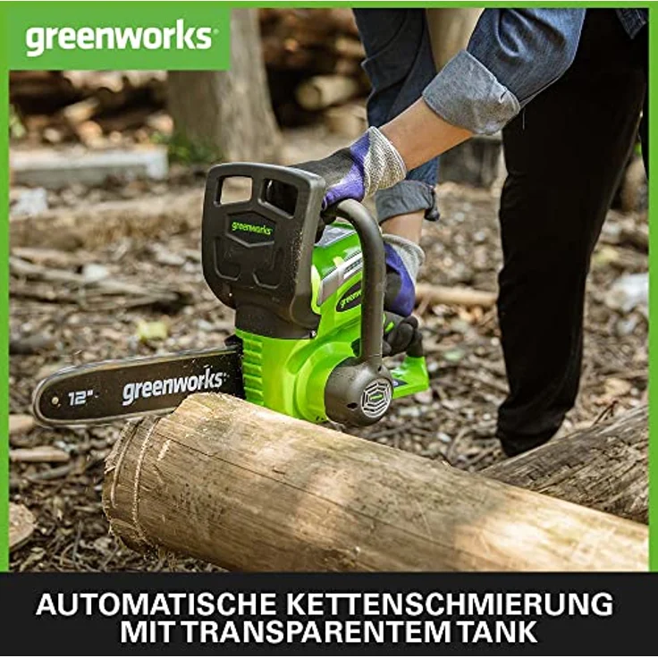 Greenworks 40V Akku-Kettensäge 30cm (ohne Akku und Ladegerät) - 20117 – Bild 3