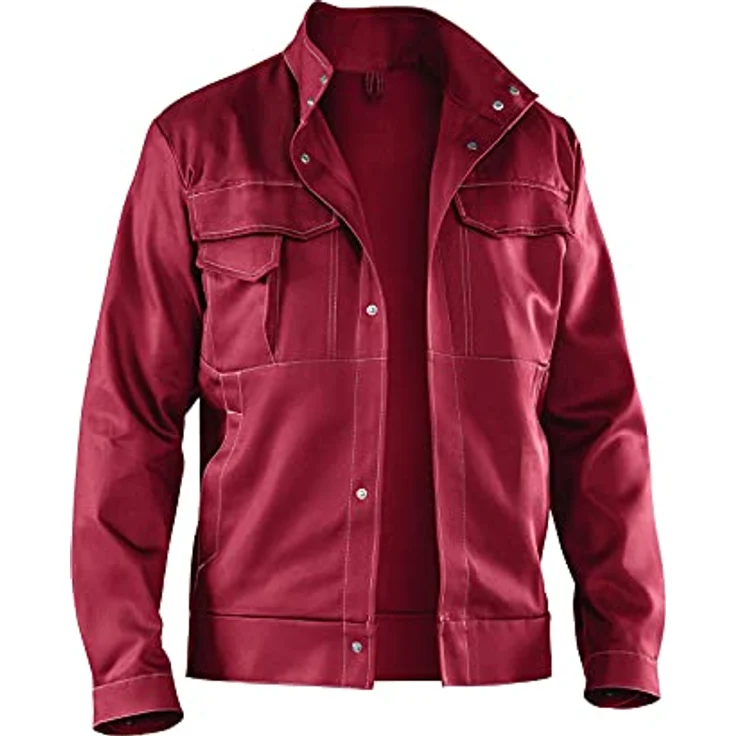 KÜBLER Workwear KÜBLER ORGANIQ Arbeitsjacke rot, Größe 102, Herren-Arbeitsjacke aus Baumwolle, bequeme Arbeitsjacke – Bild 1