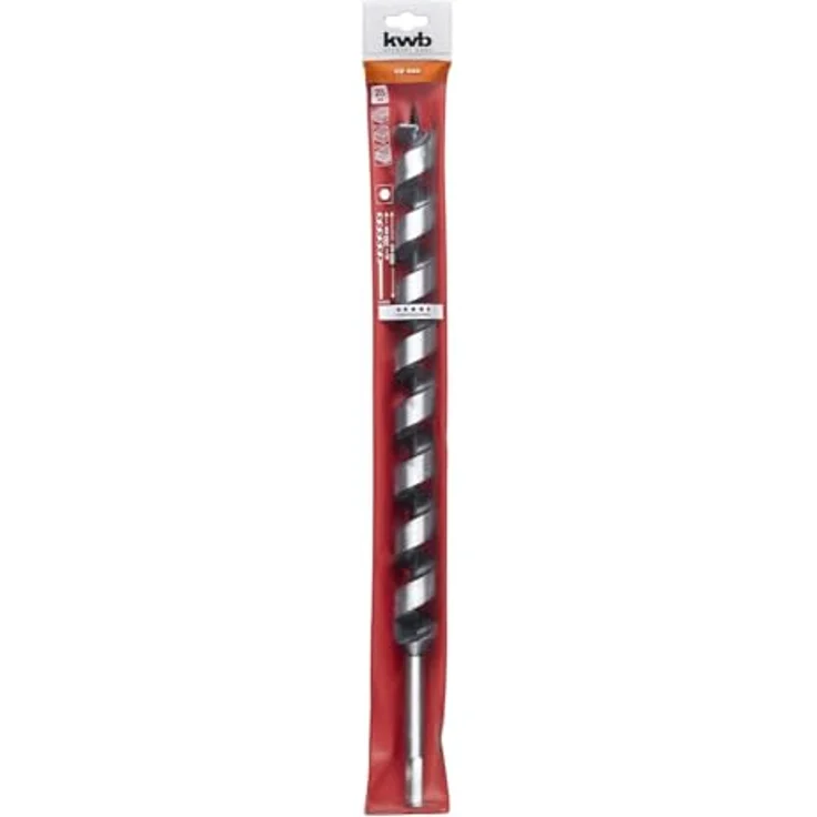 kwb Schlangenbohrer Ø 24 mm 42424, präzisionsgeschliffen mit 10 mm Sechskantschaft, schwarz, 460 mm Länge – Bild 2