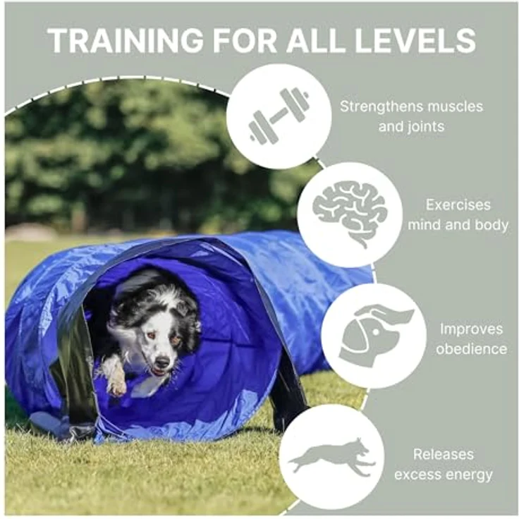 Trixie Dog Activity Agility Basic Tunnel ø 60 cm 5 m blau – Bild 3