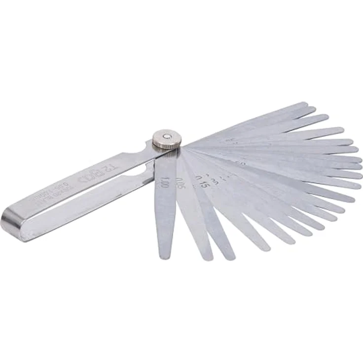 BGS 3083 Präzisions-Fühlerlehren, 20 Blatt metrisch, 0,05 - 1,0 mm, Länge 100 mm, rostfreier Stahl mit Metallschutzgriff – Bild 2