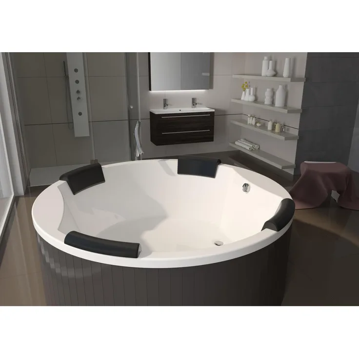 Riho Colorado, Badewanne für 2 Plätze, rund, 180x53cm, 440 Liter, weiß, einbaubar, Modell B038001005