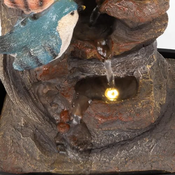 NATIV Zimmerbrunnen mit Pumpe und LED-Beleuchtung, diverse Motive und Materialien – Bild 4