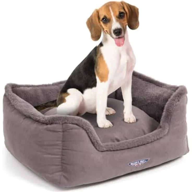 Wallace & Jones | Hundebett Harmony - nachhaltiges eco-Hundebett | rutschfest und waschbar | Größe S | ca. 50 x 40 x 15 cm