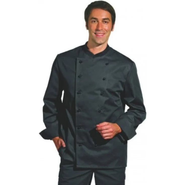 Leiber Kochjacke/CLEAN-DRES grau Größe 50, Industriewäsche geeignet, ohne Knöpfe – Bild 4