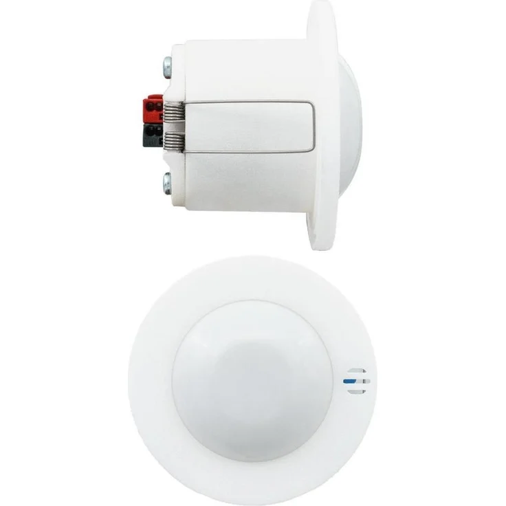 MDT SCN-P360L3.03, Bewegungsmelder mit 360° Erfassungswinkel und 5,5 m Reichweite, matt weiß, für Unterputzmontage und KNX-Bussysteme