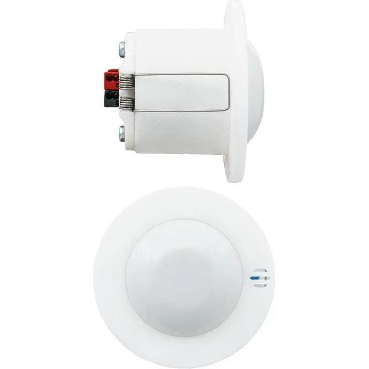 MDT SCN-P360L3.03, Bewegungsmelder mit 360° Erfassungswinkel und 5,5 m Reichweite, matt weiß, für Unterputzmontage und KNX-Bussysteme