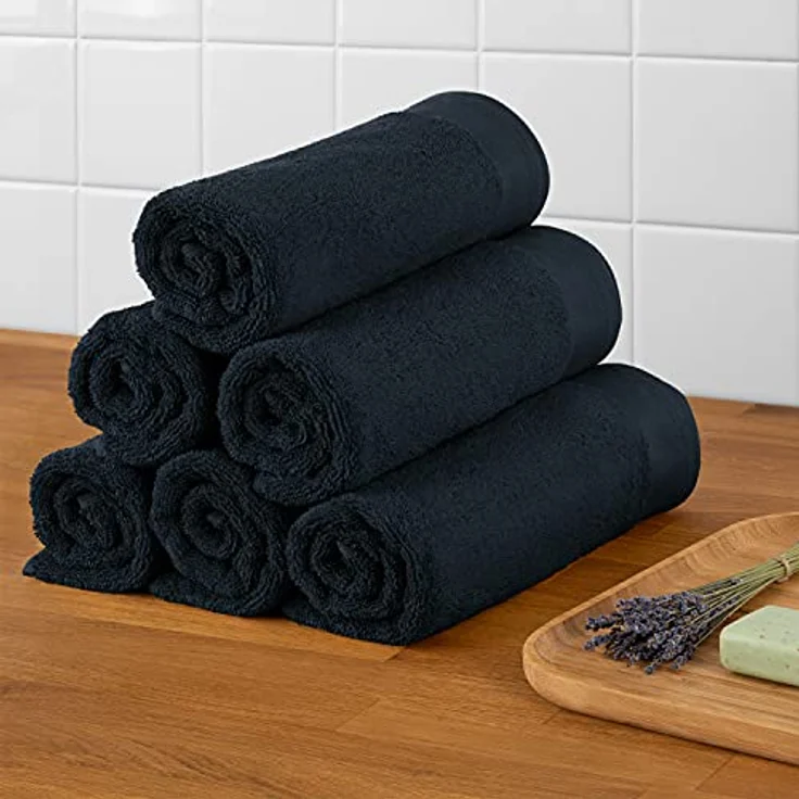 Blumtal Saunatuch, 80x200 cm, Dunkelblau, 100% Baumwolle, Oeko-Tex zertifiziert, 2er Set – Bild 4