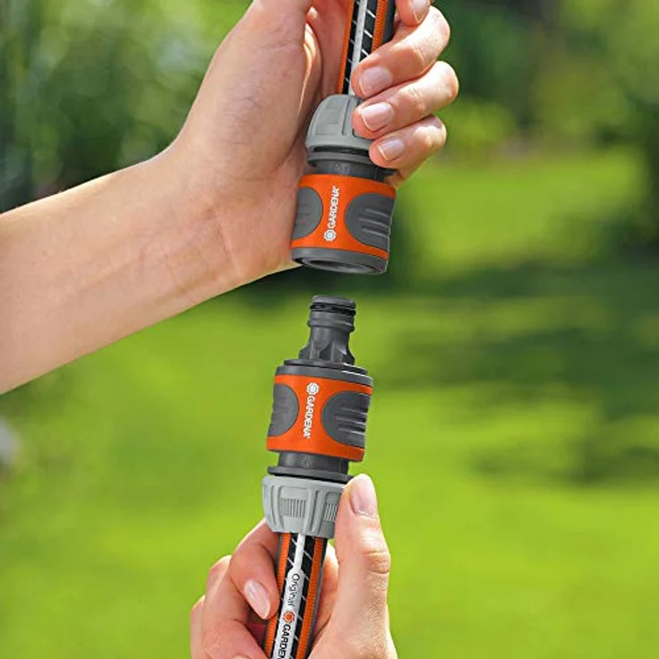GARDENA Premium Wasserstop 19 mm (3-4 Zoll): Aquastop, schneller Gerätewechsel, Knickschutz, hohe Schlauchhaltekraft, frostsicher, verpackt (18254-20) Bewässerungszubehör  – Bild 5