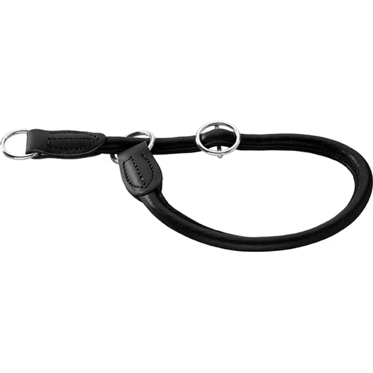 Hunter Dressurhalsung Round & Soft Nappa-Leder schwarz M – Bild 1