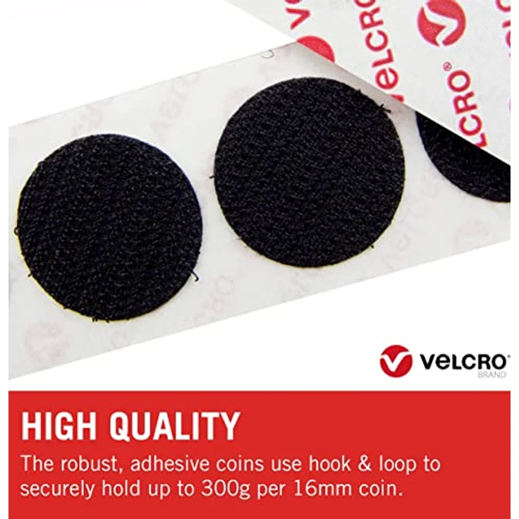 VELCRO VEL-EC60228 Klettpunkte zum Aufkleben Haft- und Flauschteil (Ø) 16mm Schwarz 16 Paar - Preisvergleich – Bild 3
