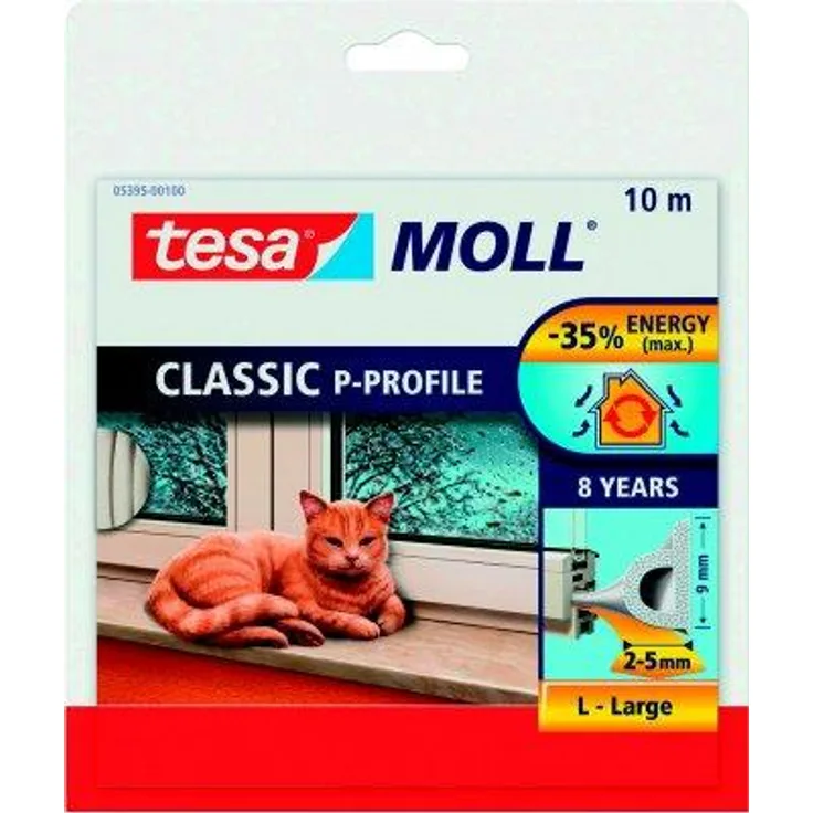 tesa P-Profil-Dichtung weiß 10m:9mm tesa 5395