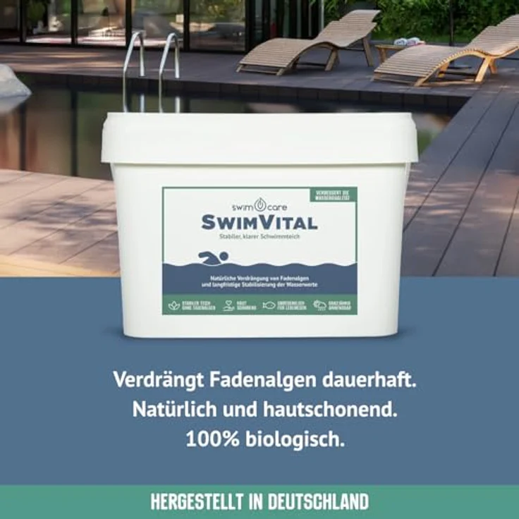 SWIMCARE SwimVital, 10 kg Fadenalgenverdränger, 100% biologisch für Teichpflege – Bild 4