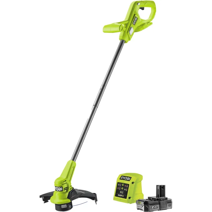 Ryobi Akku-Rasentrimmer RY18LT23A-120, 23 cm Schnittbreite, 18 V One+ System, ergonomisches Design, inkl. 18 V 2 Ah Lithium+ Akku und Ladegerät
