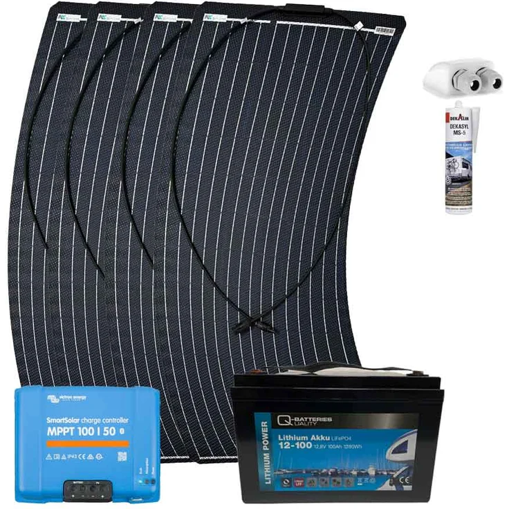 a-TroniX Solaranlage Wohnmobil 400W mit LiFePO4 12,8 V und MPPT Laderegler