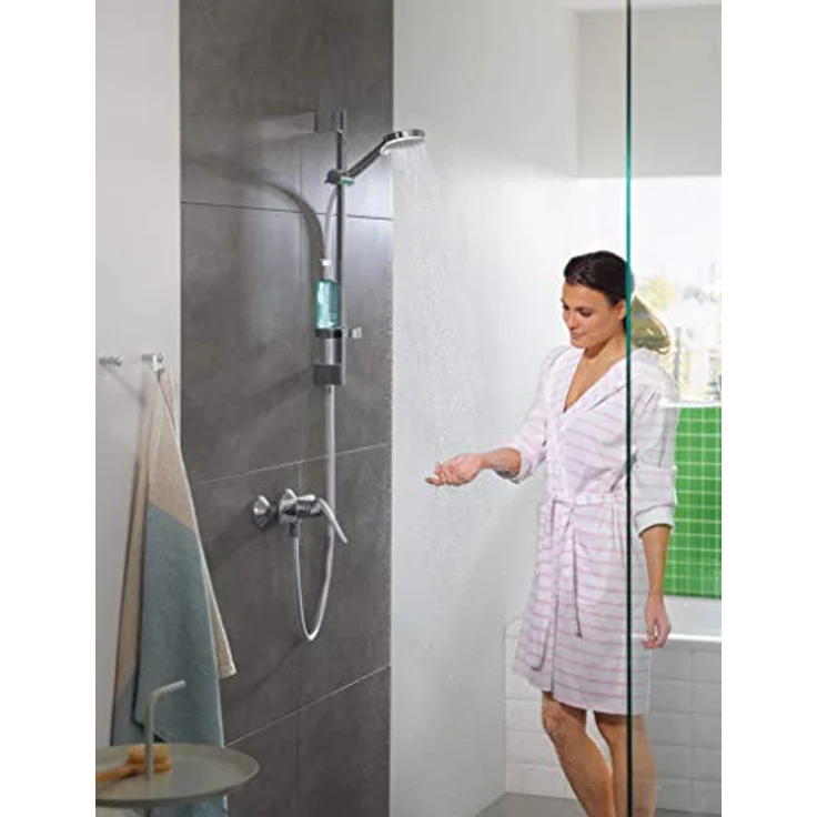 Hansgrohe Brausenmischer Aufputz Novus, Chrom, Keramikmischsystem, Temperaturbegrenzung, DN15anschluss, max. 27 l/min Durchfluss – Bild 2