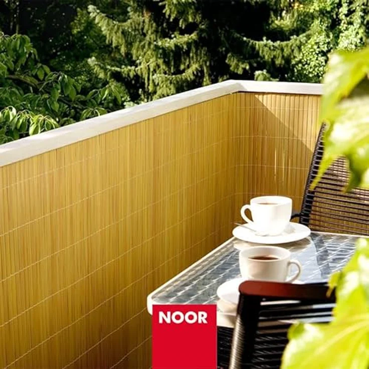 Noor Sichtschutzmatte PVC 120 cm x 300 cm Bambus – Bild 5