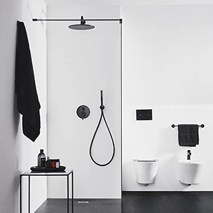 Ideal Standard Kopfbrause Idealrain Rund Ø300 mm, Silk Black, wassersparende Technologie, kratzfest und pflegeleicht – Bild 7