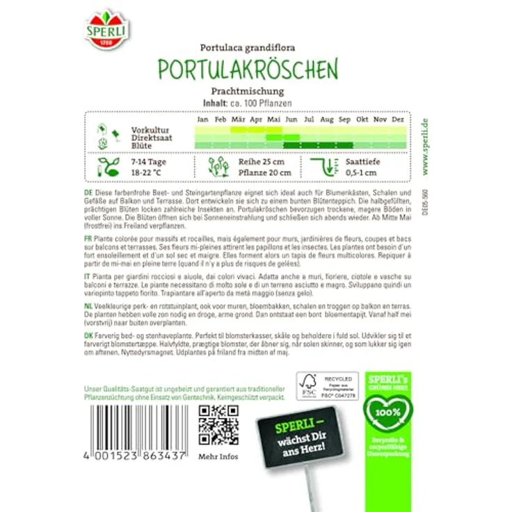 Sperli Portulakröschen Prachtmischung – Bild 3